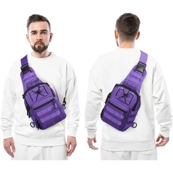 Tactical Bag Backpack, Purple - Picture 7 of 7